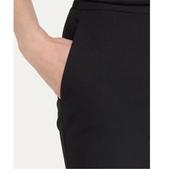 Theory Cropped Slim Pants 00 Black Thaniel - Picture 2 of 8